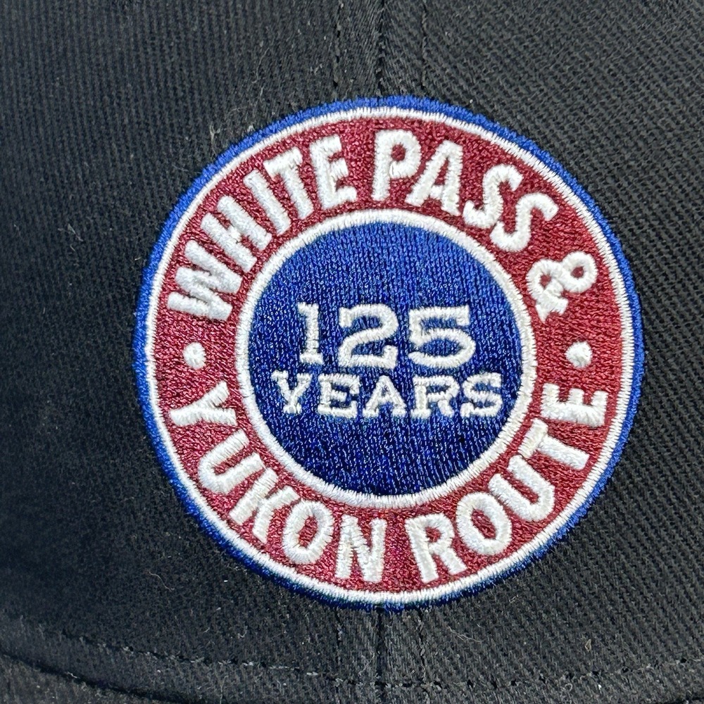 Alaska White Pass Yukon Route 125 Years Hat Cap black Skagway adjustable NWOT - Picture 2 of 7